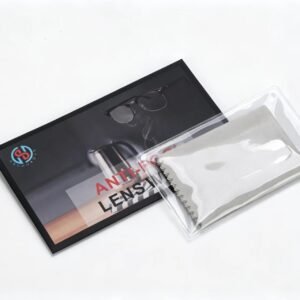 Anti fog microfiber cleaning cloth with paper package